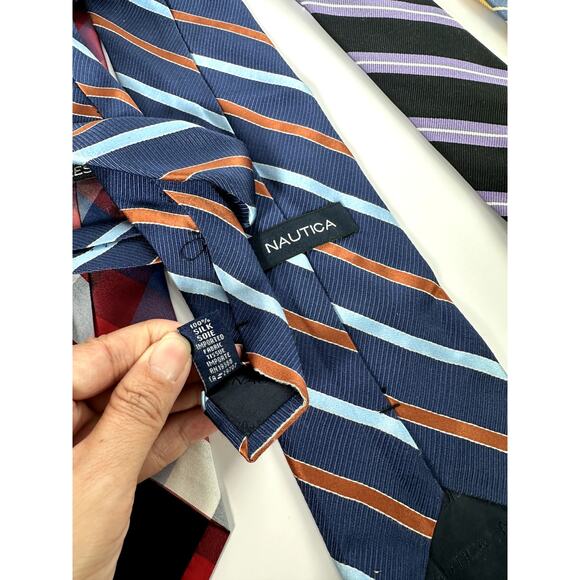 Men’s Tie Lot of 5 Classic Business Stripe Styles Express, Nautica, Billy London - Picture 4 of 11